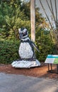 Gertrude the Penguin Sculpture made of garbage found in the ocean as part of the Washed Ashore art exhibit